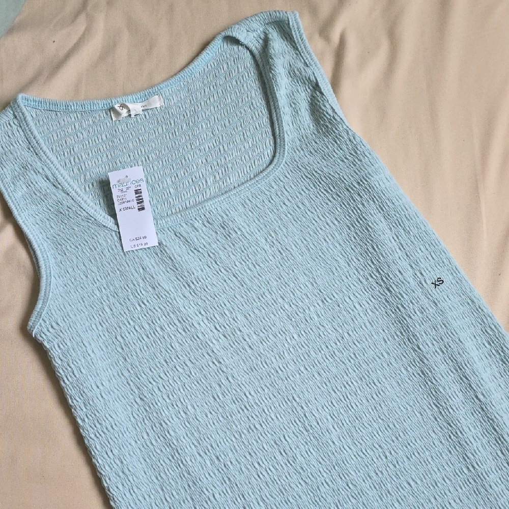 Maurices Aqua Textured Tank Top